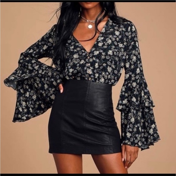 Intimately Free People Bell Sleeve Bodysuit - Size Small - Picture 2 of 11